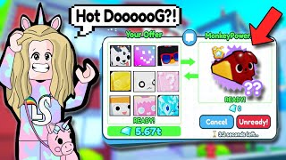 WHAT I TRADED FOR HOT DOOOOOG  Pet Simulator X  Roblox [upl. by Eimiaj]