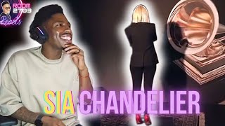 Sia Reaction Chandelier Live at the Grammys  Raw and Dark Beautiful 🤌🏾❤️ [upl. by Ullund]