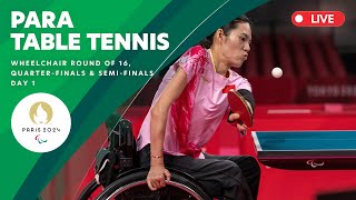 Para Table Tennis  Wheelchair Doubles Round of 16 amp Quarter Final  Day 1  Paris 2024 Paralympics [upl. by Anehc]