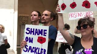 VIDEO Medical students protest OxyContin maker at Harvard art museum [upl. by Hellah]