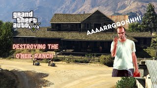 Destroying the ONeil Ranch  GTA V 10  Michael and Trevor Meets [upl. by Kayley561]