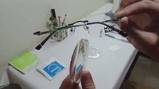 rimless glasses fitting no editing  star optical glass fitting [upl. by Ylicec]