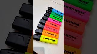 Stabilo Boss Highlighters Stationery Haul 🌈🖍 schoolsupplies [upl. by Ahsykal]