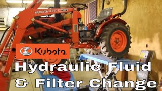 Kubota B7100 B6100 Hydraulic Oil and Filter Change [upl. by Samantha]