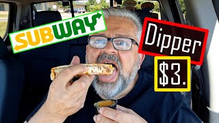 Subway Dipper All Cheese 3 and 400 Calories Is it a Great Yummy Warm Value Meal Crunch mukbang asmr [upl. by Santiago326]