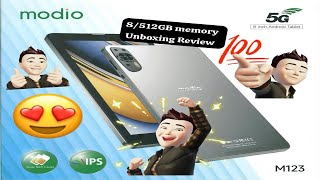 MODIO M123 8GB512GB memory Tablet Unboxing Review ais Kay Sat Ap ko mily ga Gifts [upl. by Namajneb422]