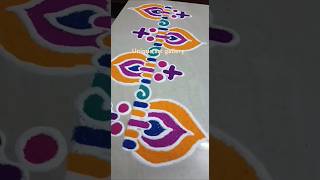 uniqueborderdesignfestivalrangoliyoutubeshortsUniqueart  u1vmuggulukolamdesigns [upl. by Aihsekram340]