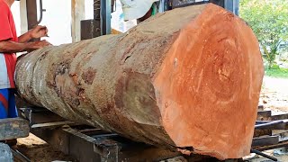 Extraordinary giant wadang sawmill process 75 years old [upl. by Aitnwahs]