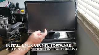 Install linux ubuntu software onto hp proliant dl360p g8 part 2 [upl. by Irneh166]