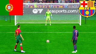 FIFA 23  PORTUGAL VS BARCELONA  RONALDO VS MESSI I PENALTY SHOOTOUT  PC GAME NEXT GEN 4K [upl. by Enitselec]