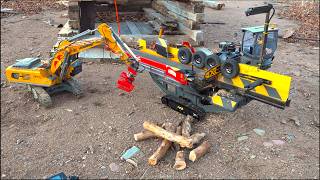 Times are tough Ive started Making Firewood  Mobile Tracked Saw Mill  RC ADVENTURES [upl. by Thorrlow]