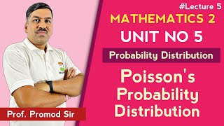 Poissons Distribution  Mathematics II  Unit 5  Lecture 5  KScheme  Enlight India [upl. by Atteiluj]