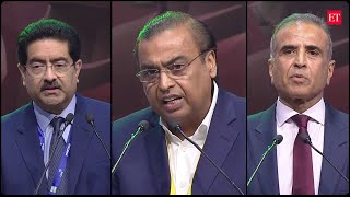 5G launch event Mukesh Ambani Sunil Mittal amp KM Birla share the timeline of 5G rollout in India [upl. by Moyra889]