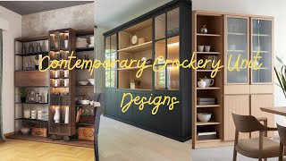 Explore Contemporary Crockery Unit Designs  Innovative Kitchen and Home Decor Ideas [upl. by Yelekalb]