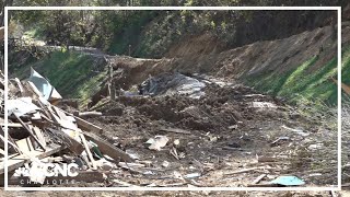 Cove Creek man trapped by mudslide rescued by good Samaritan [upl. by Aihtebat362]