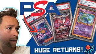 HUGE PSA Pokemon Graded Card Returns Charizard Mew Iono [upl. by Genny904]