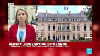 Convention citoyenne pour le climat  Emmanuel Macron salue une quotdémocratie délibérativequot [upl. by Coffey654]