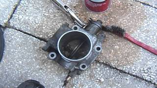 Mazda 626  IAC Valve amp Throttle Body Cleaning 3 of 3 [upl. by Heidy]