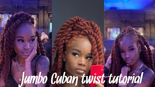 JUMBO CUBAN TWIST TUTORIAL BEGINNER FRIENDLY WATCH ME DO MY HAIR [upl. by Cohdwell170]