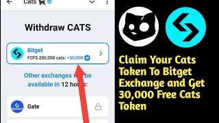 How to connect Cats to bitget exchange with 30000 Free Cats Token [upl. by Culley]