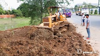 Incredible Bulldozer Pushing Land Rock At Nearby National Road Push Land Ripe Hide Water [upl. by Flanna]