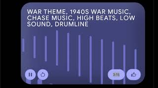 War Theme 1940S War Music Chase Music High Beats Low Sound Drumline MUSIC [upl. by Okimat]