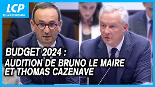 Budget 2024  audition de Bruno Le Maire et Thomas Cazenave avec chapitrage  09092024 [upl. by Rhonda137]