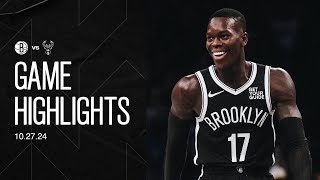 HIGHLIGHTS Cam Thomas And Dennis Schröder Combine For 61 Points As Nets Down Bucks 115102 [upl. by Dilks]