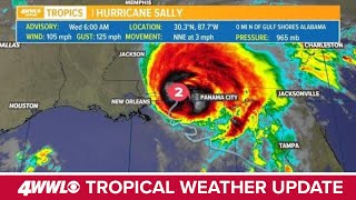 4 AM Hurricane Sally making landfall near Gulf Shores Alabama [upl. by Arley539]