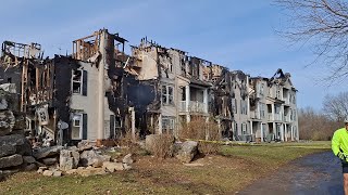 Newport Commons Apartments fire [upl. by Ahsiliw154]