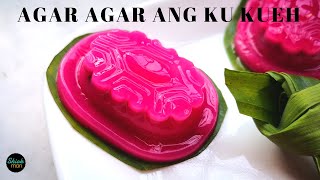 How to make Agar Agar Ang Ku Kueh with Red Bean Paste filling [upl. by Idnahc55]