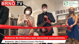 KNIHOVNA NA KŘIŽOVATCE BYLA SLAVNOSTNĚ ZNOVUOTEVŘENA  wwwBRNOTV [upl. by Akihsal310]