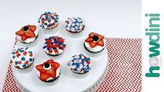 Howdini Cakes How to Make Red White amp Blue Cupcakes [upl. by Hankins]