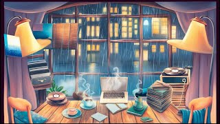 1 Hour of Rainy Night Lo Fi Vibes Relax amp Study [upl. by Lissak765]