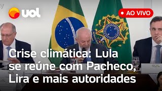 Lula Lira e Pacheco ao vivo Autoridades se reúnem para debater incêndios e crise climática [upl. by Dur7]