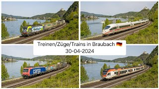 TreinenZügeTrains in Braubach D 30042024 [upl. by Sigvard160]