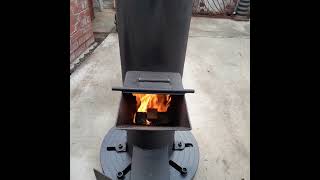 Full Size Gas Cylinder Rocket Stove with Pellet Adaptor 11822 [upl. by Yelrebma757]