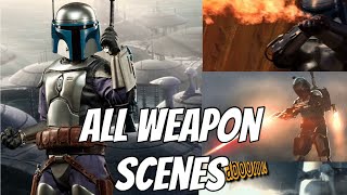 Every Jango Fett weapon scene [upl. by Enilorak]