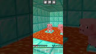 Saved pigs from lava 🥵 l minecraft emotional technogamerz [upl. by Wystand]