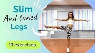 10 min slim legs workout [upl. by Ardnasxela]