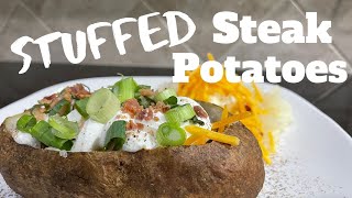 Stuffed Steak Potatoes  How To Make Loaded Baked Potatoes [upl. by Ttennaej]