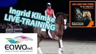 LIVETraining mit Ingrid Klimke EQUITANA 2017  EQWOtv [upl. by Rosol565]