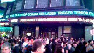 Osama bin Laden killed Times Square New York City celebration [upl. by Ahab]