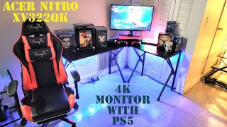 Acer Nitro XV322QK 4k Gaming Monitor With PS5 Review [upl. by Ymmik241]