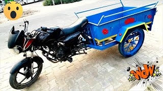 How to making motorcycle riksha trolley full process  very easy way [upl. by Eniale122]