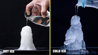 HOT ICE VS COLD ICE EXPERIMENT  AMAZING SCIENCE EXPERIMENTS [upl. by Bunch]