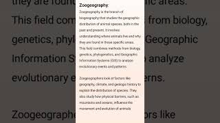 Short Explanation Of Zoogeography zoogeography [upl. by Murdock632]