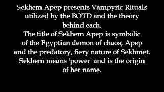 Sekhem Apep Typhonian Vampyre Magick [upl. by Basia]