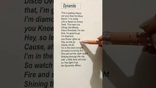 Dynamite lyrics bts dynamite bts lyrics [upl. by Landa]