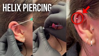 The most popular ear piercing  Helix piercing piercing earpiercing helixpiercing [upl. by Lowe254]